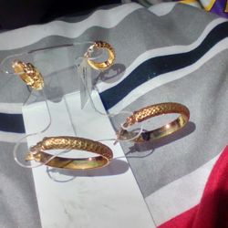 14k Vrml DC Ovl Sterling Silver Earrings 