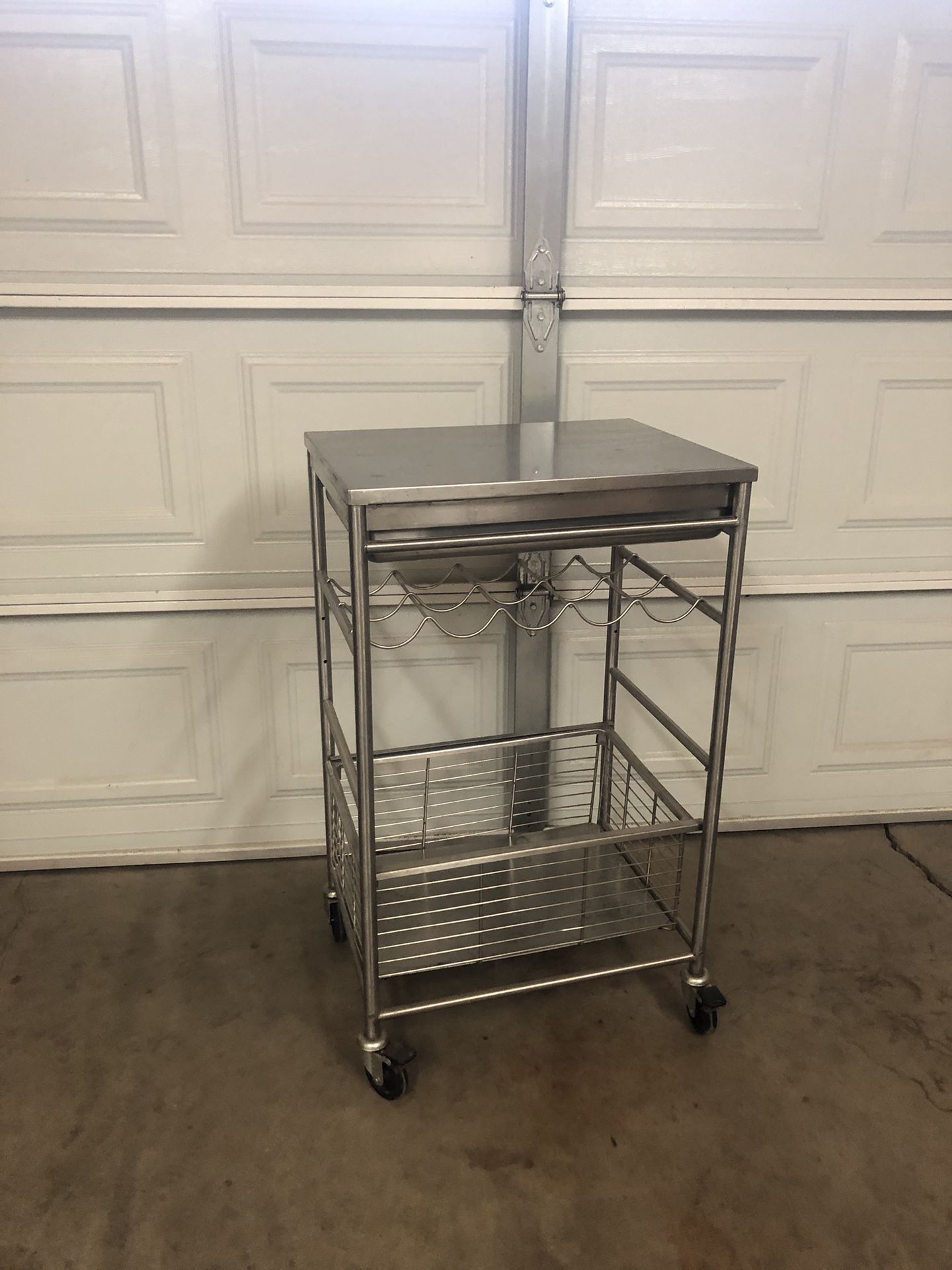 Stainless Steel Cart. $75