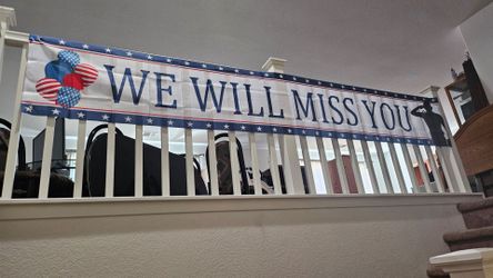 WE WILL MISS YOU BANNER