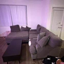 Couch, Ottoman + Throw pillows