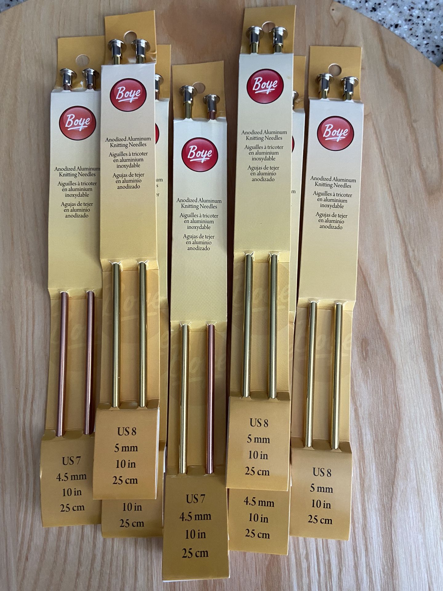 New Boye Aluminum Knitting Needles