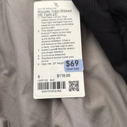 Lululemon Wunder Train Ribbed HR Right 25” 