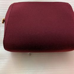 Burgundy makeup bag
