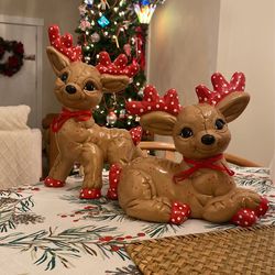 Vintage Reindeer Figurines
