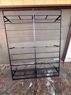 Queen bed frame - black metal