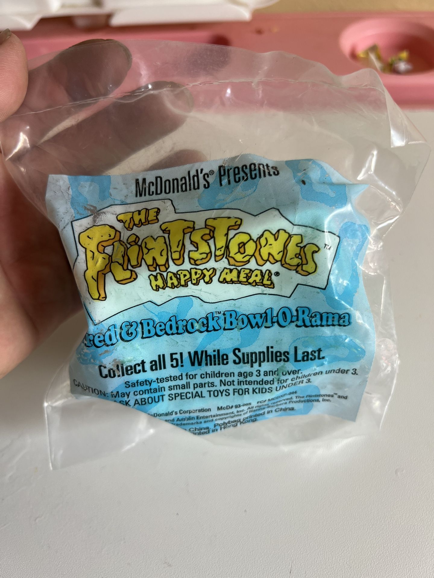 McDonald's Flintstones Barney & Fossil Fill-Up Happy Meal 1993 Collectible New