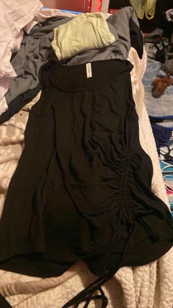 Black Ruched Mini Dress