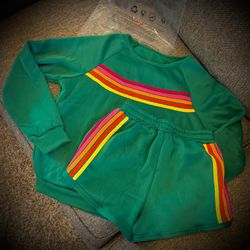 Green Retro Stripe Lounge Set (Small) - NEW!