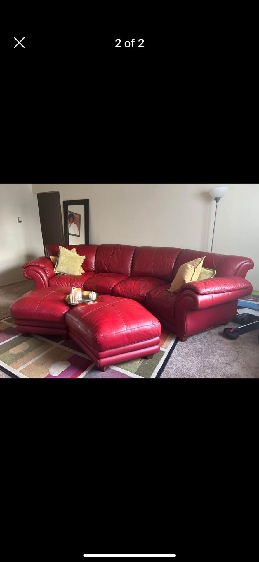 Real Italian Leather Couch