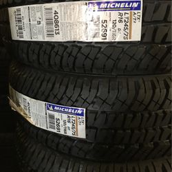 245/75/16LT Michelin Tires New 