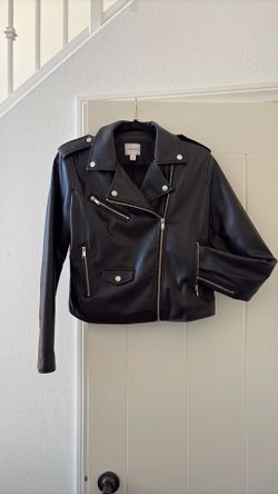 Black leather jacket