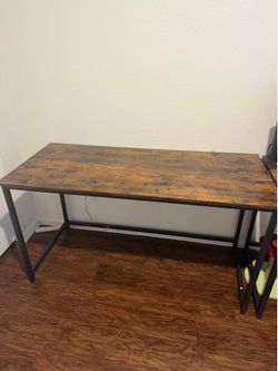 Industrial Wood and Metal Desk