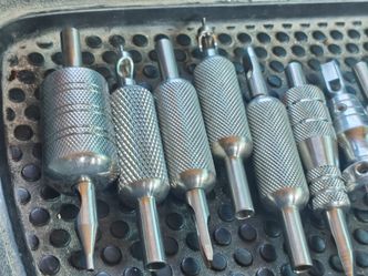 Stainless Steel Tattoo Grip Set