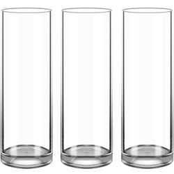 Glass Cylinder Vase 12 Inch High,Keketin Clear Glass Vase 3 Pack,Flower Vase for Table Centerpieces,Decor,Wedding Favors(4" W x 12" H)