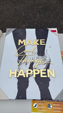 Canvas Wall Art with Glitter Embellishment
