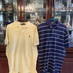 Vintage Polo by Ralph Lauren Men’s Cotton Preppy Shirts with Pony Logo…Size Medium