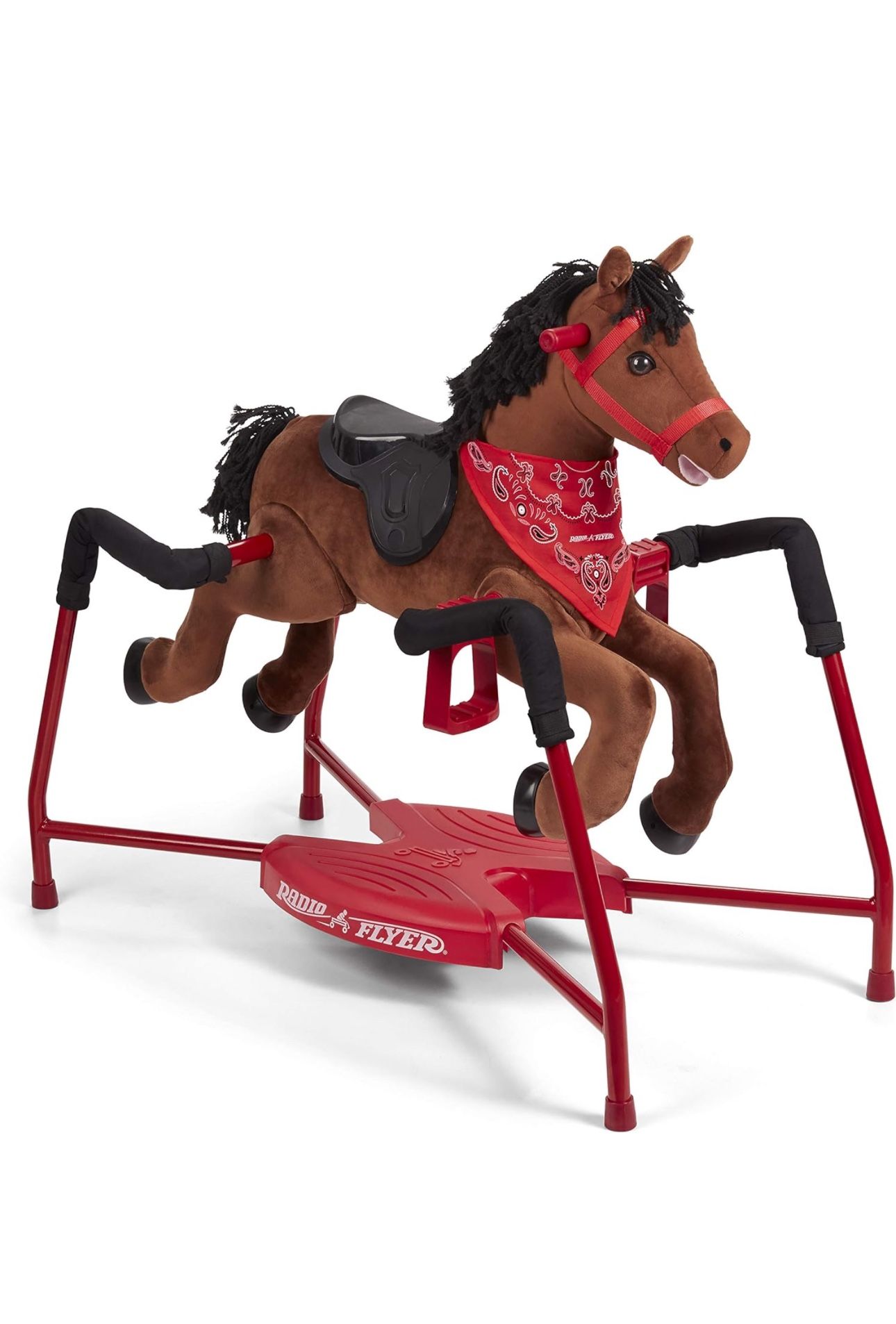 Radio Flyer Chestnut Plush Interactive Riding Horse Kids Ride On Toy, Toddler Ride On Toy For Ages 2-6 Years