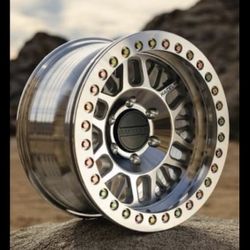 On Sale. Raceline 17x9 6x139.7 8x165.1 Machine Wheels & 35x12.50-17 Tires (We Finance)