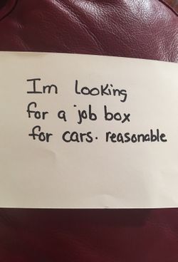 Looking to purchase a job box for cars
