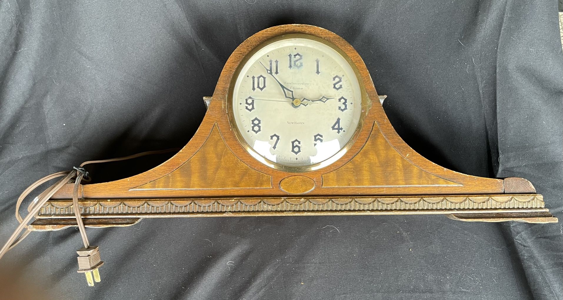 Antique New Haven Westminster Corded Chime Clock