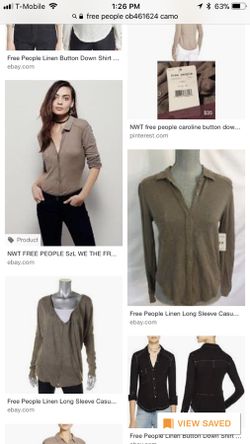 Free people Women’s Shirt Caroline Color camo Size Small