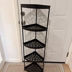 5-tier Plastic Shelf With Wheels