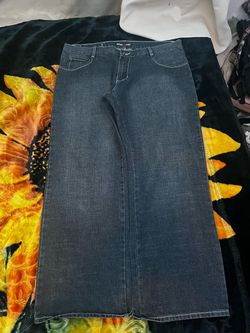 Y2K black dark wash culture jeans