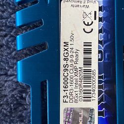 (3) G.SKILL RIPJAWSX DDR3 8G RAM