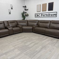 Top Grain Leather Sectional- Financing/Free Delivery