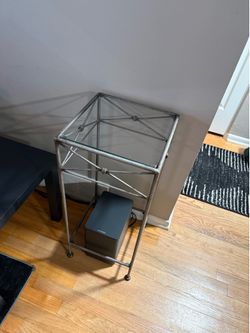 Silver/glass end table