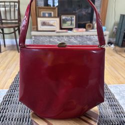 Vintage 1960’s Patent Leather Red Purse