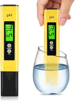 PH Meter, Digital PH Meter for Water, 0.01 High Accuracy PH Tester with 0-14 PH Measurement Range for Hydroponics, Household Drinking, Pool  Aquarium