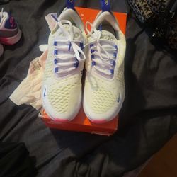 Brand New Air 270s White Pink Neon Yellow And A Lil Purple  Woman's Size 7