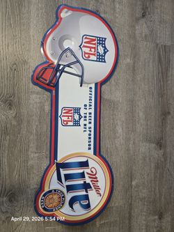 🏈 Miller Lite NFL Helmet Metal Sign – $100 🍺