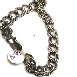 Italian Sterling Unisex Chain-Link Bracelet B197 oh shit