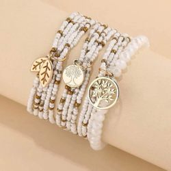 3pc Tree Charm Bracelet Set