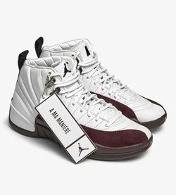 New* A Ma Maniere X Air JORDAN 12 Retro " White" Womens 11.5 or MENS Size 10 US - OG All DS