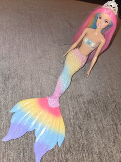 Barbie Mermaid Doll with Pastel Color Hair And  Tail