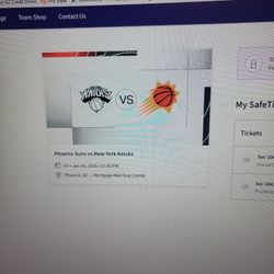 Phoenix Suns Vs New York Knicks 