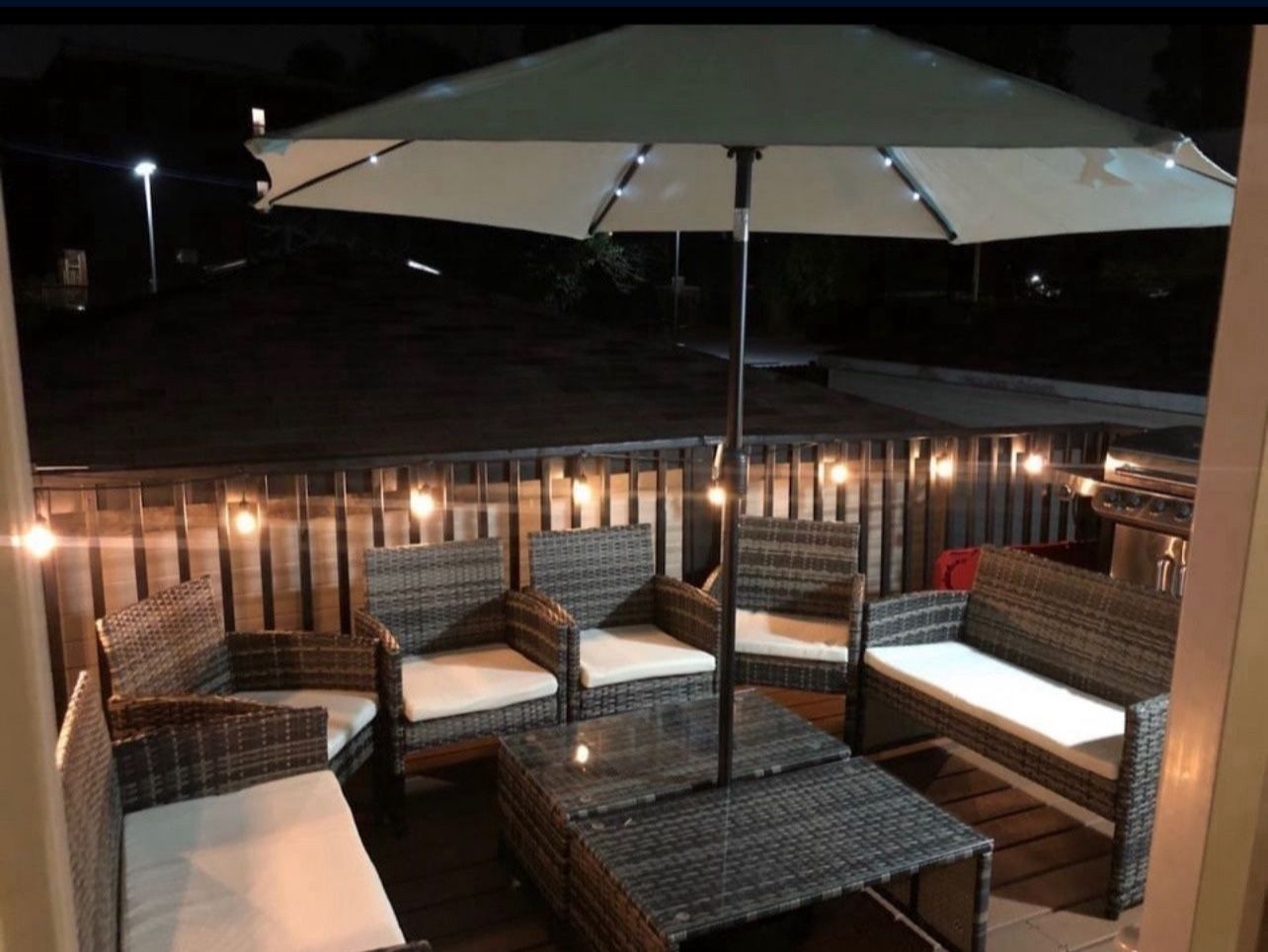 8 Piece Patio Furniture Conversation Set