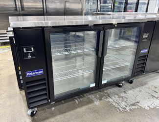 🧊 NEW Commercial Polarman 69" Glass Door Back Bar Cooler NSF ETL
