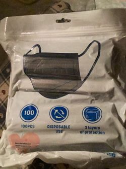 100 3-Layer Face Masks