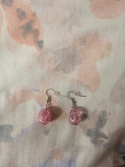Pink Crystal Earrings 