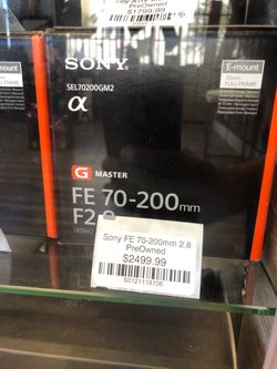 Sony GM 70-200mm preowned lens