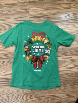 Minecraft Boys Christmas Shirt Size Medium 8