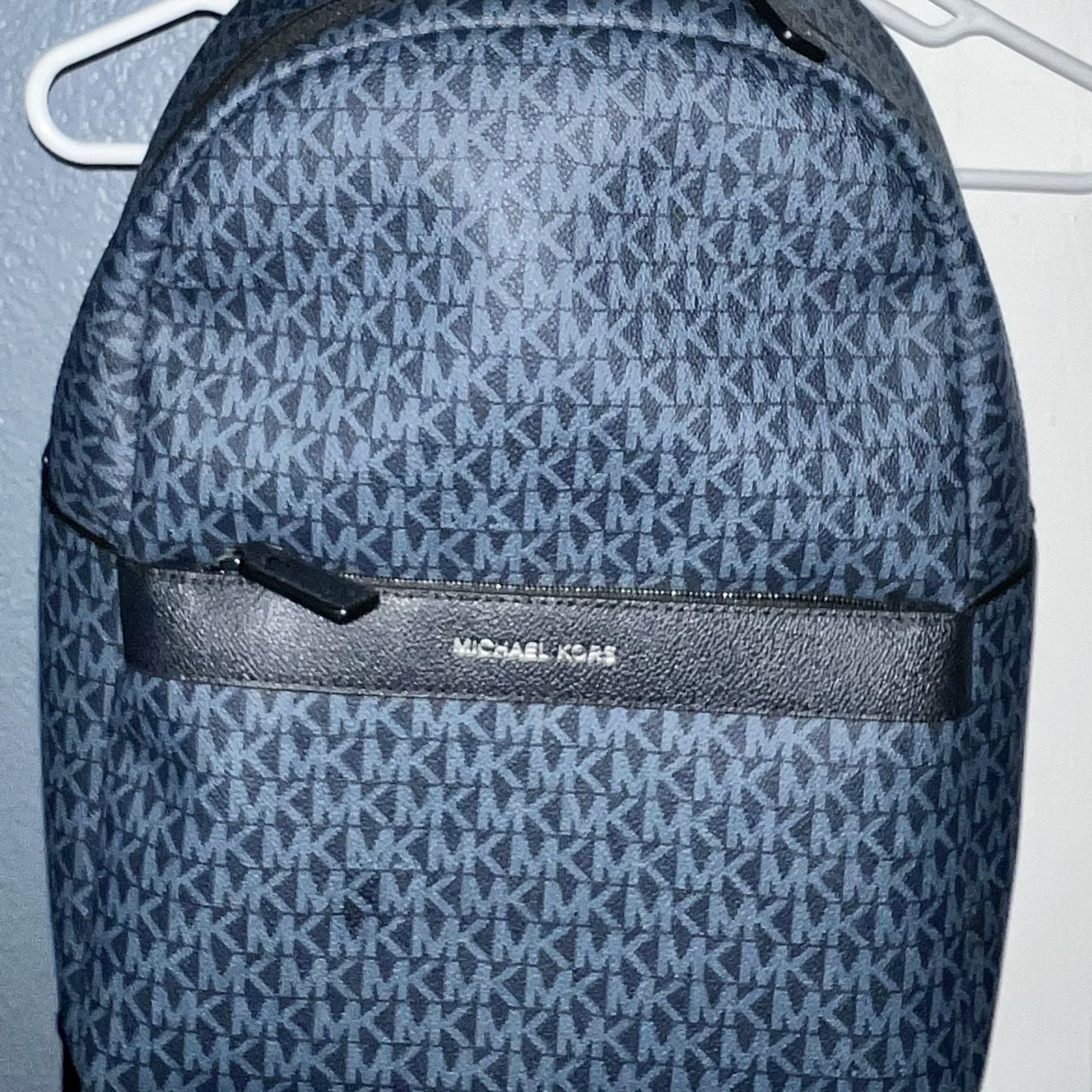 Michael Kors Genuine Men's Greyson Canvas Logo Backpack Admiral Blue $398