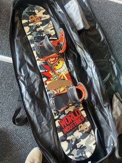 World industries snow board with union bindings 