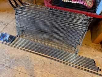 TWO HDX Heavy Duty Chrome Wire Shelving