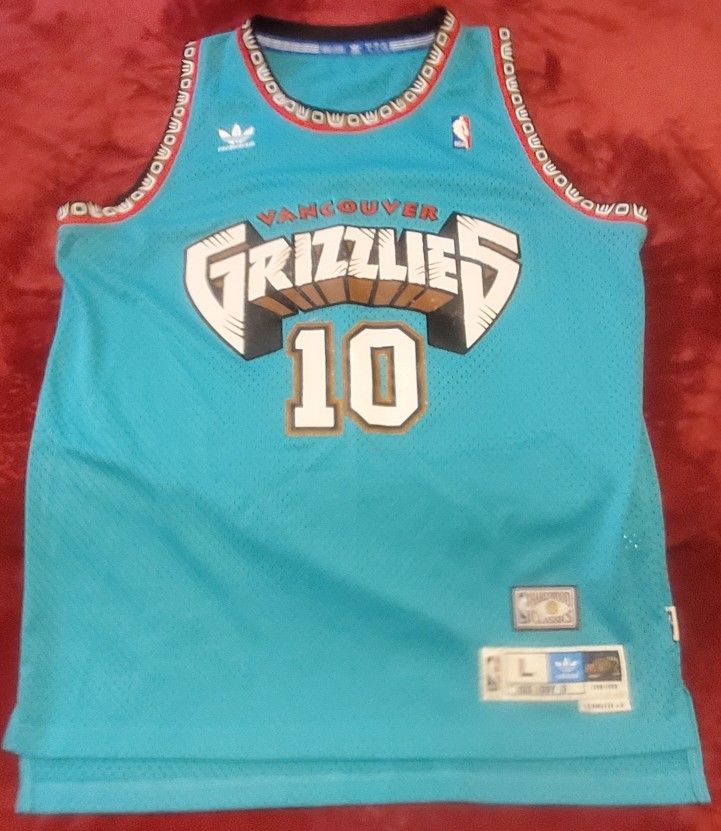 Grizzlies Vancouver Jersey Bibby #10 Size Large