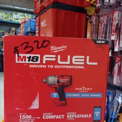 Milwaukee M18 FUEL ONE-KEY 18V Lithium-Ion Brushless Cordless 3/4in. Impact Wrench With Friction Ring.  Tool-Only 
